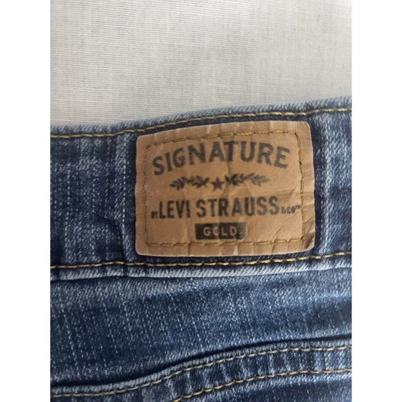 Women's Levi's Strauss Mid-Rise Cut Off Shorts-Dark Denim sz 22-W36" Distressed - Picture 5 of 7